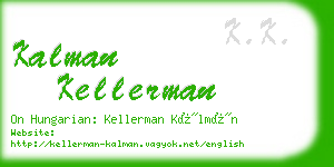 kalman kellerman business card